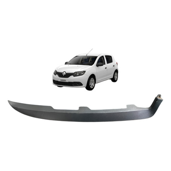 Moldura Friso Farol Dianteiro Direito Renault Sandero 2017 Preto