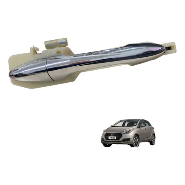 Maçaneta Externa Traseira Direita Hyundai Hb20 Original Prateado Traseira