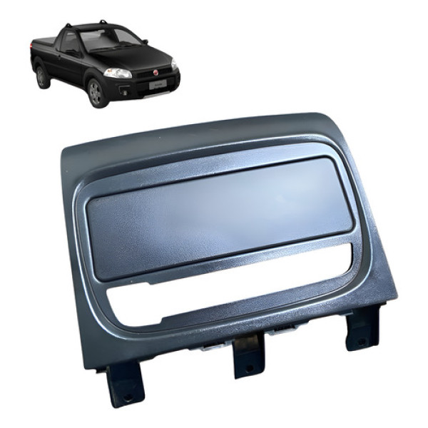 Moldura De Rádio Painel Central Fiat Strada Working Original Preto