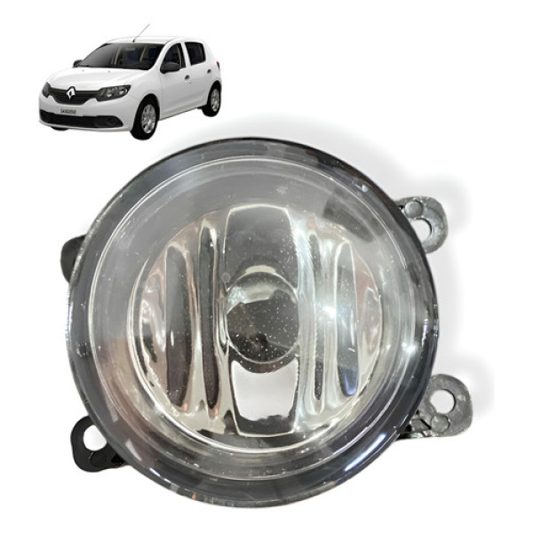 Farol De Milha Lado Direito Renault Sandero 2014 2015 2016 Bege