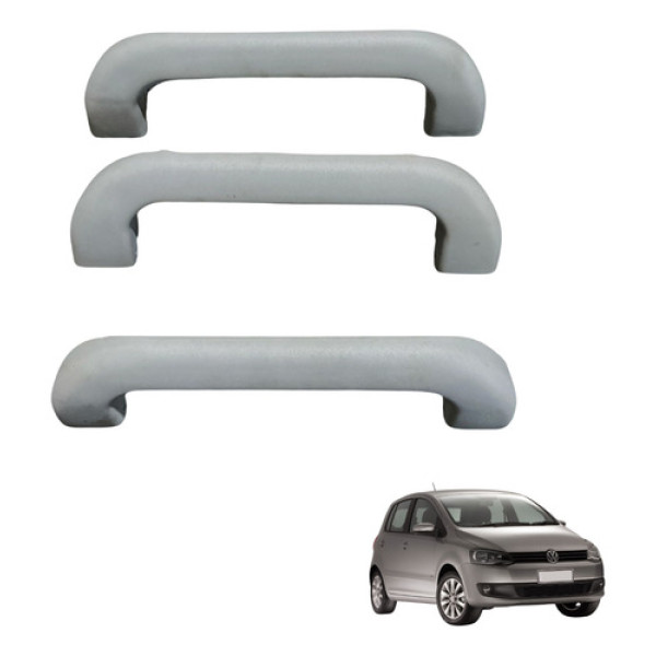 Kit 3 Alça Puxador Segurança Pqp Vw Fox 2014 Original Usado