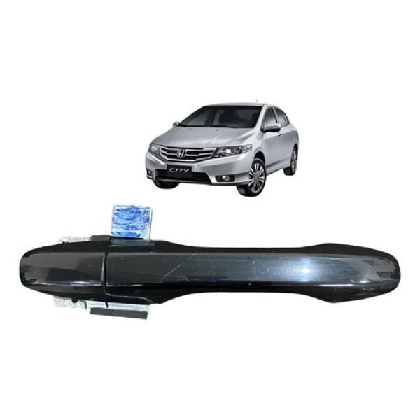 Maçaneta Externa Traseira Direita Honda City 2009 2014 Preto Traseira