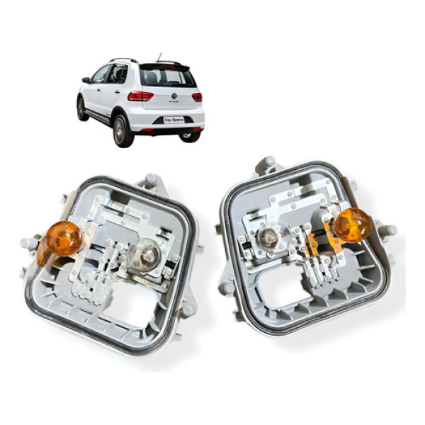 Par Circuito Soquete Lanterna Traseira Vw Fox 2014 Usado Ambos Lados Vermelho