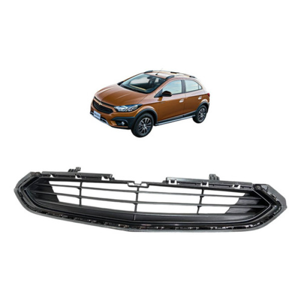 Grade Dianteira Inferior Para-choque Gm Onix 2016 2019 Preto Fosco