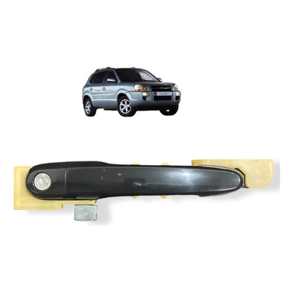 Maçaneta Externa Dianteira Esquerda Hyundai Tucson 2009 2013 Preto Dianteira