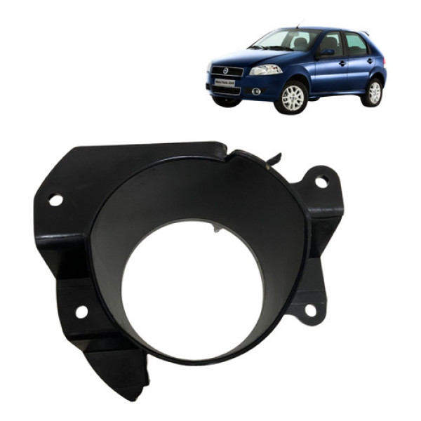 Moldura Farol De Milha Lado Esquerdo Fiat Palio 2008 Preto