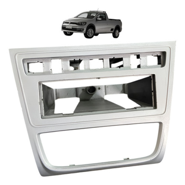 Moldura Painel Central Radio Vw Saveiro Voyage G5 5u0858061a Cinza