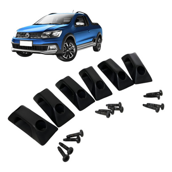 Kit 6 Gancho Caçamba C/ Parafuso Vw Saveiro G6 G7 G8 Origina