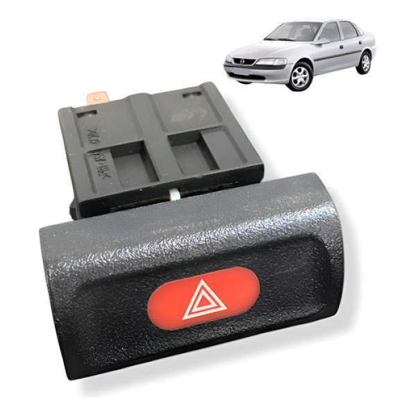 Botão Pisca Alerta Gm Vectra 1996 2001 90436456 Original Preto