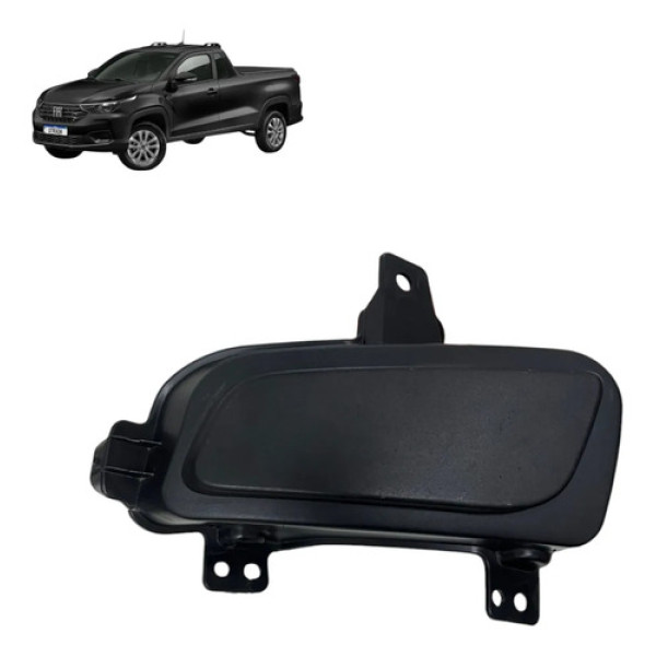 Moldura Farol Milha Lado Direito Fiat Strada Endurance Preto Direito