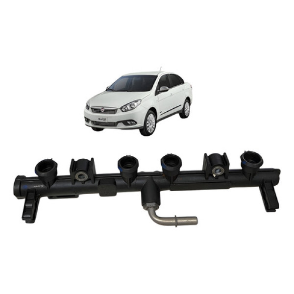 Flauta Combustível Bico Injetor Fiat Grand Siena 1.4 2014
