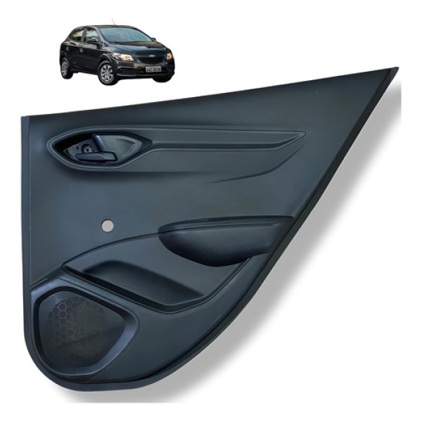 Forro Porta Traseiro Direito Chevrolet Gm Onix 2019 Usado Preto