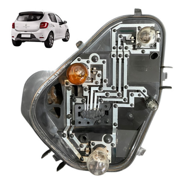 Circuito Soqt Lanterna Traseira Direita Renault Sandero 2017 Direito/passageiro Vermelho