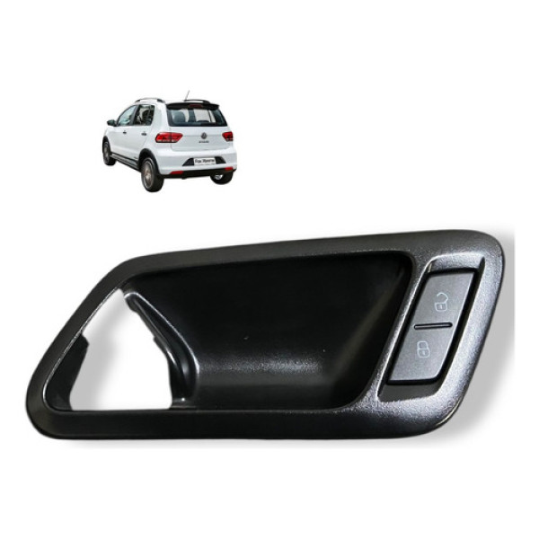 Moldura Maçaneta Interna Dianteira Esq C/ Botão Vw Fox Usado