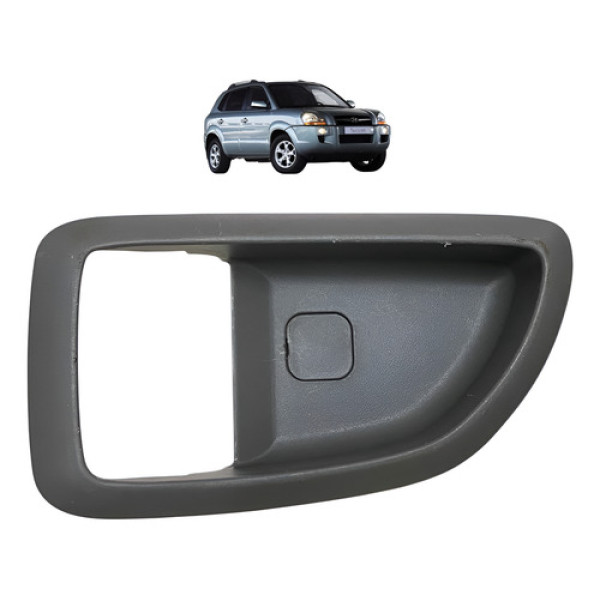 Moldura Maçaneta Interna Traseira Esq Hyundai Tucson 2013 Cinza-escuro Traseira