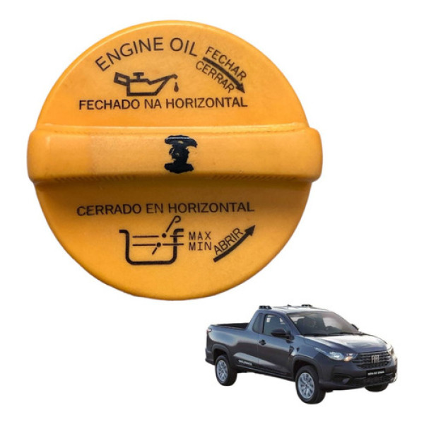 Tampa Óleo Motor Com Vareta Fiat Strada 2020 Original 01