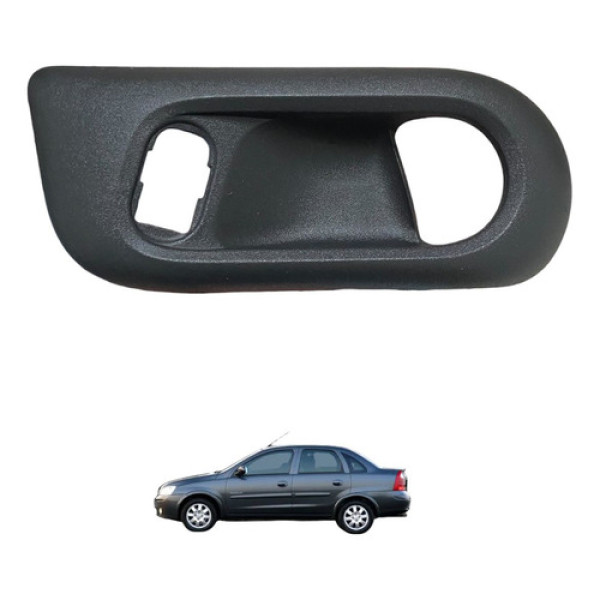Moldura Maçaneta Interna Traseira Esquerda Gm Corsa Original Preto Traseira
