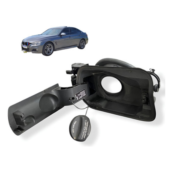 Portinhola Tampa Tanque Combustível Bmw 320i 2013 2017 Preto