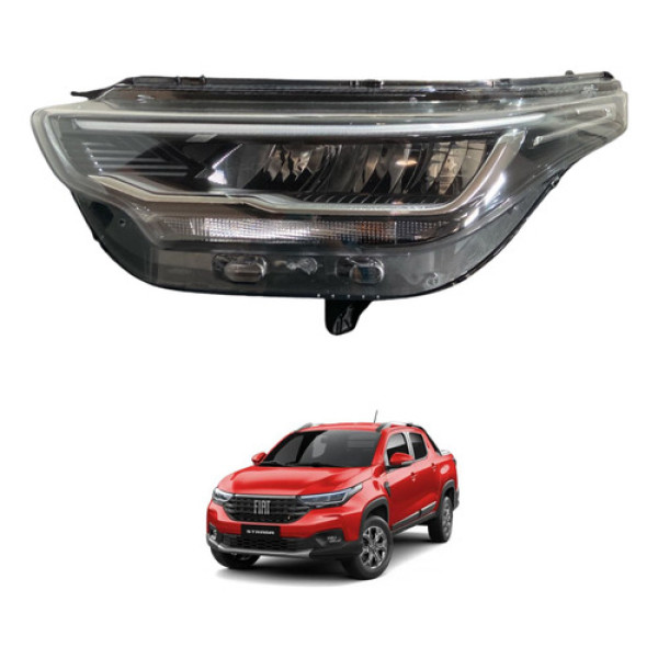Farol Led Lado Esquerdo Fiat Strada 2021 100259422 Original Esquerdo/motorista
