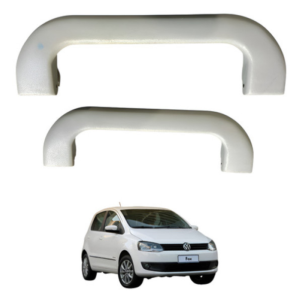 Kit Alça Puxador De Segurança Pqp Vw Fox 2011 Original Cinza