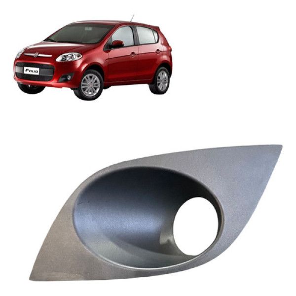 Moldura Farol De Milha Lado Esquerdo Fiat Palio 2014 Preto Esquerdo