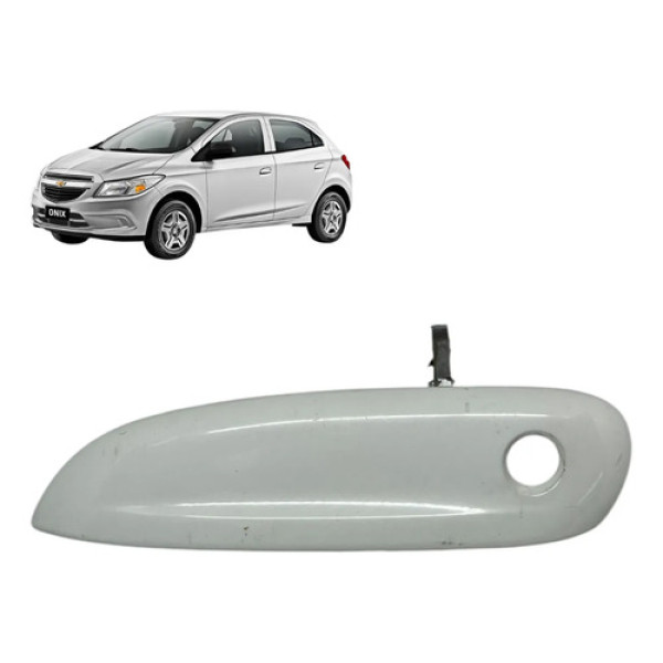 Maçaneta Externa Dianteira Lado Esquerdo Gm Onix 1.0 Origina Branco Dianteira