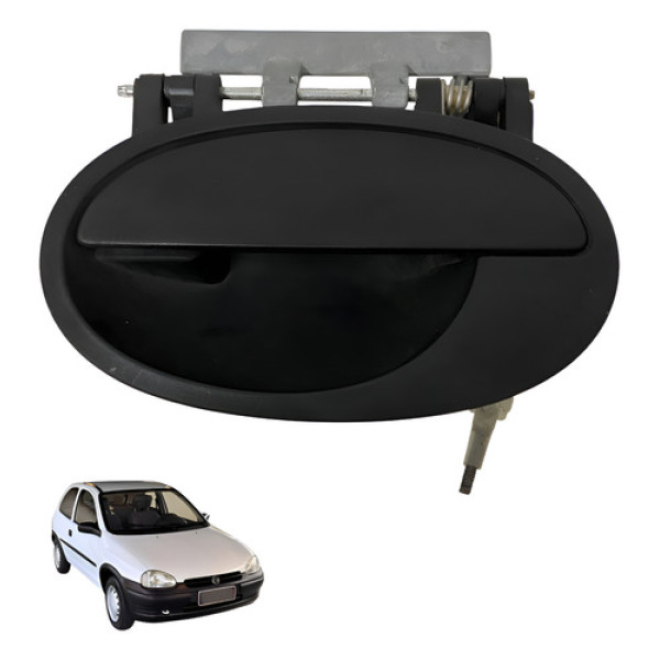 Maçaneta Externa Traseira Esquerda Gm Corsa 2443487 Original Preto