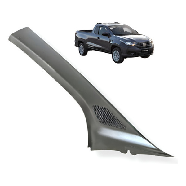 Acabamento Para-brisa Coluna Esquerda Fiat Strada 2021 2022 Preto