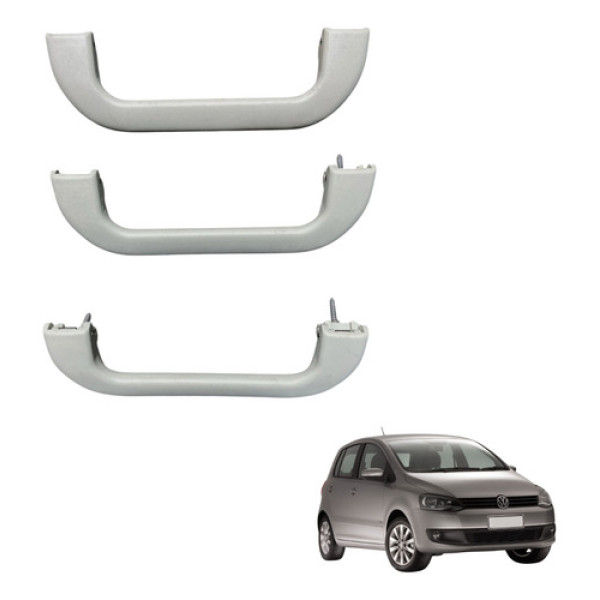 Kit 3 Puxador Pqp Volkswagen Fox 2013 2014 Original Usado