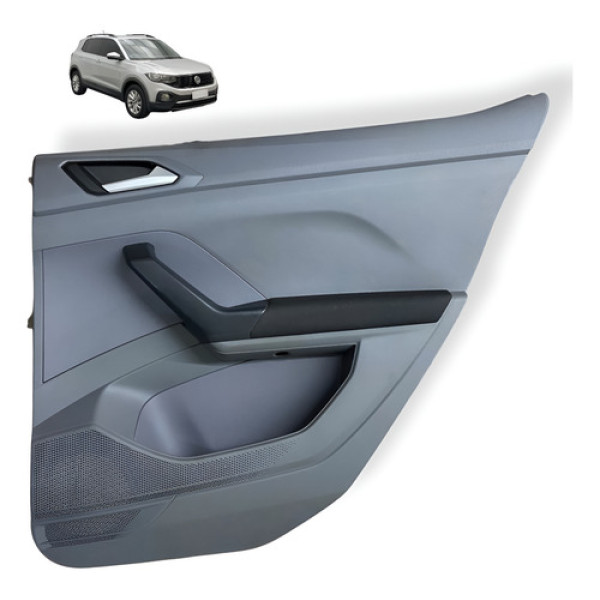 Forro De Porta Traseiro Direito Vw T-cross 2020 2021 Usado Cinza