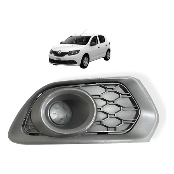 Moldura Farol Milha Direito Renault Sandero 2015 2016 2017 Preto Direito