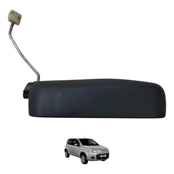 Maçaneta Externa Porta Fiat Uno Vivace 2010 2020 Original Preto Dianteira