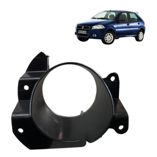 Moldura Farol De Milha Lado Direito Fiat Palio 2008 Preto