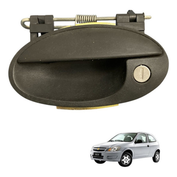 Maçaneta Externa Dianteira Esquerda Gm Celta 2010 Original Preto Dianteira