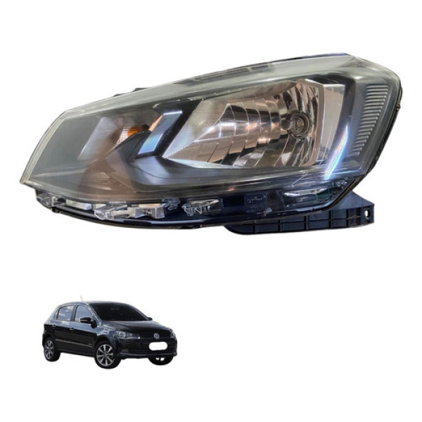 Farol Dianteiro Esquerdo Vw Gol Voyage 2017 A 2022 Original Esquerdo/motorista