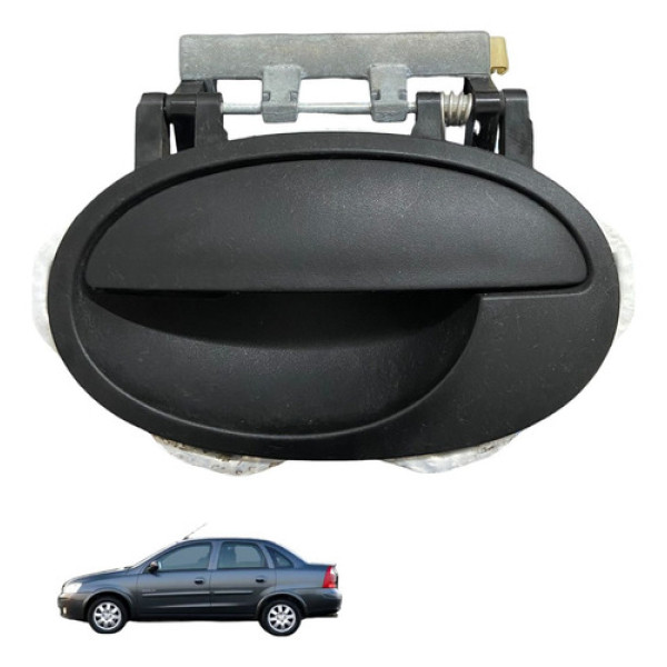 Maçaneta Externa Traseira Esquerda Gm Corsa Sedan Original Preto Traseira