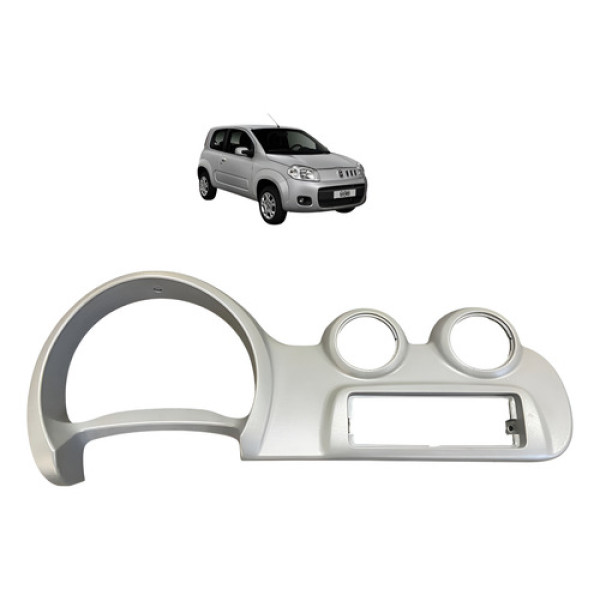 Moldura Central Painel Fiat Uno Vivace 2014 2015 100180547 Cinza-escuro 1