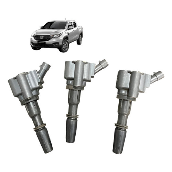 3x Bobina Ignição 1.0 3cc Fiat Mobi Argo Cronos Nova Strada