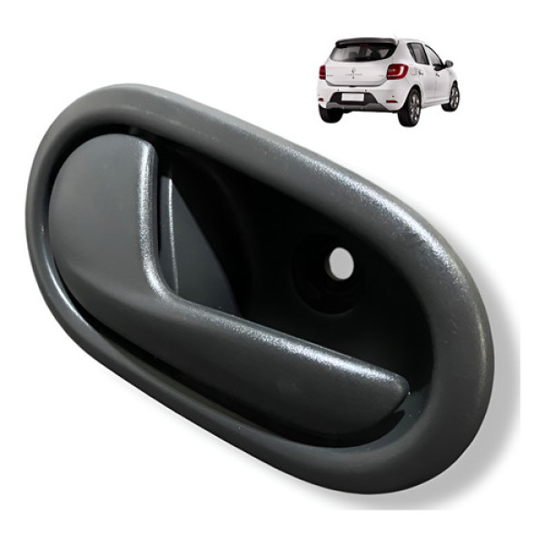 Maçaneta Interna Traseira Esquerda Renault Sandero Original Preto Traseira