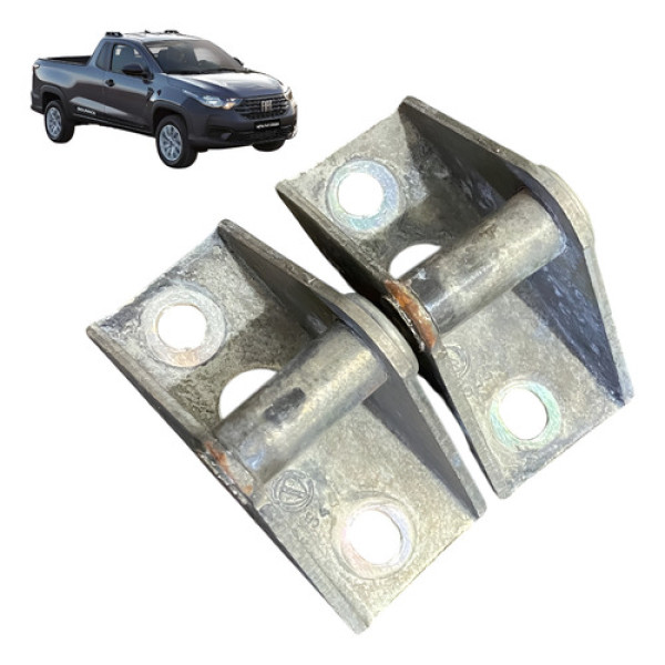 Par Batente Fechadura Tampa Traseira Fiat Strada 2020 2023