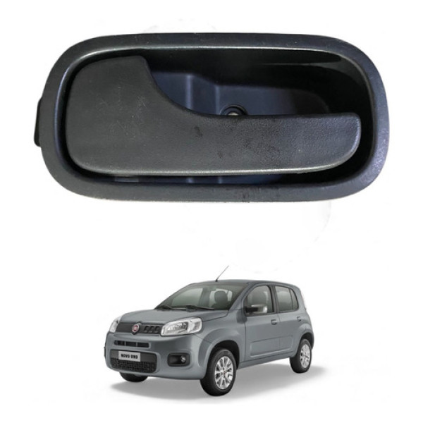 Maçaneta Interna Dianteira Esquerda Fiat Uno Vivace 2013 Preto Dianteira