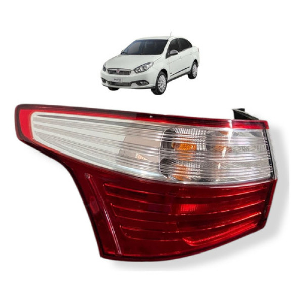 Lanterna Traseira Esquerda Fiat Grand Siena 2014 2015 2017 I Esquerdo/motorista Vermelho