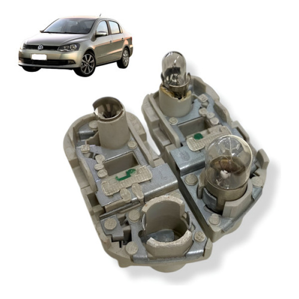 Par Circuito Soquete Tampa Traseira Vw Voyage G6 2014 Ambos Lados Bege