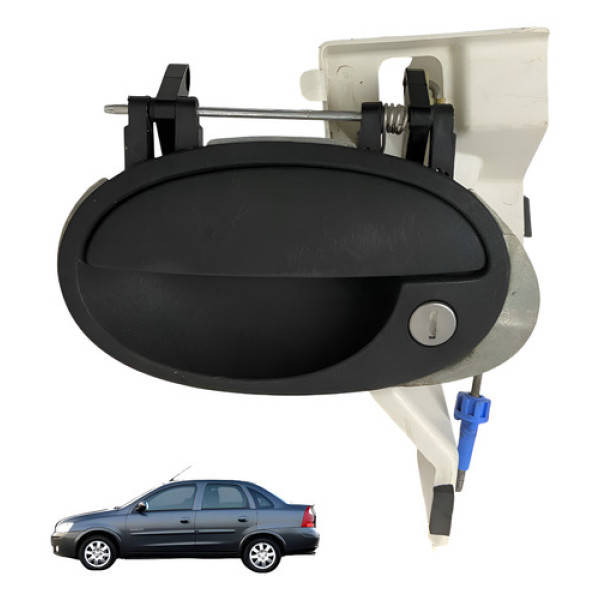 Maçaneta Externa Completa Ld Esquerda Gm Corsa Original Preto Dianteira