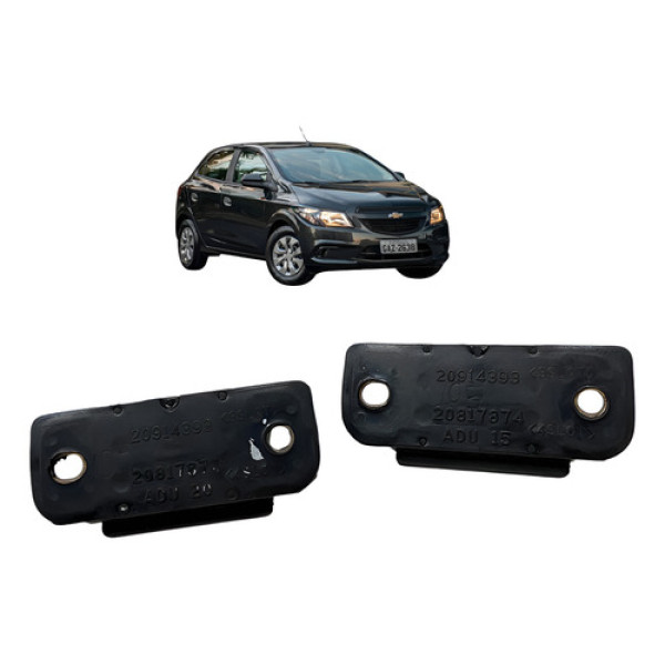 Par Batente Cunha Tampa Traseira Porta Mala Gm Onix 2016