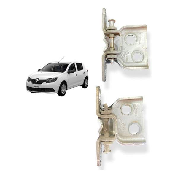 Par Dobradiça Porta Dianteira Esquerda Renault Sandero 2016