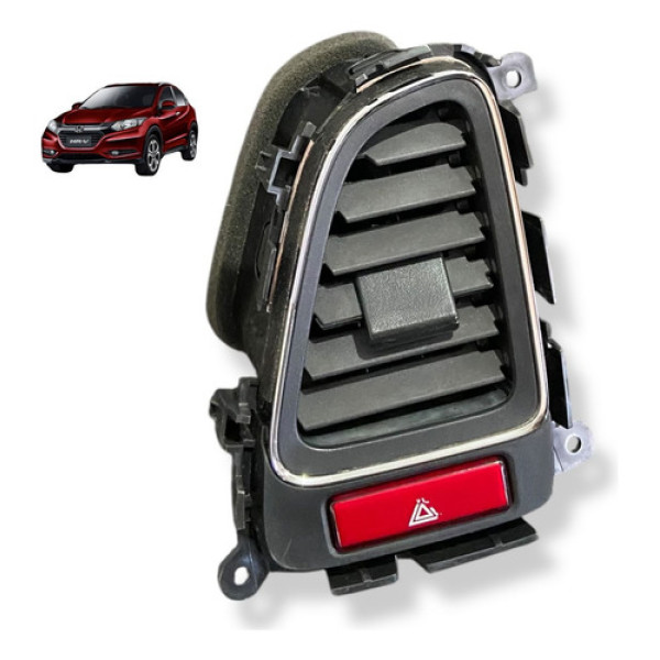 Difusor De Ar Central C/ Botão Pisca Alerta Honda Hrv 2017
