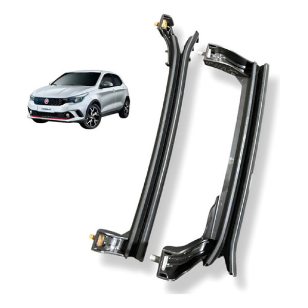 Par Guia Vidro Traseiro Direito E Esq Fiat Argo 2018 Usado Preto