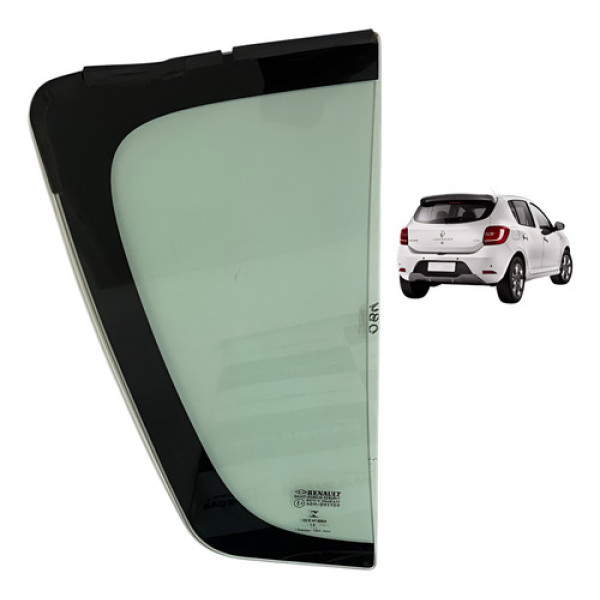 Vidor Fixo Porta Traseira Direita Renault Sandero 2016 Usado