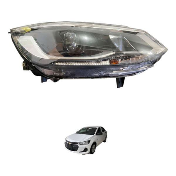 Farol Led Dianteiro Direito Gm Onix 2020 2021 2024 Original Direito/passageiro